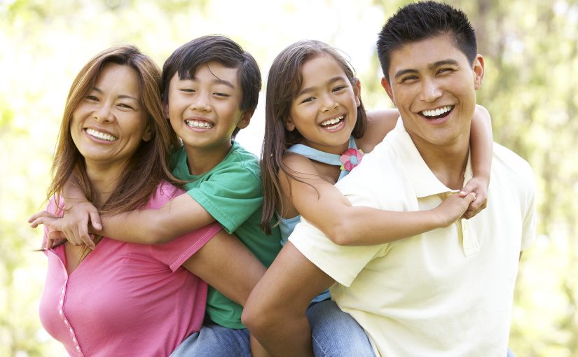 Family Enjoying Day In Park